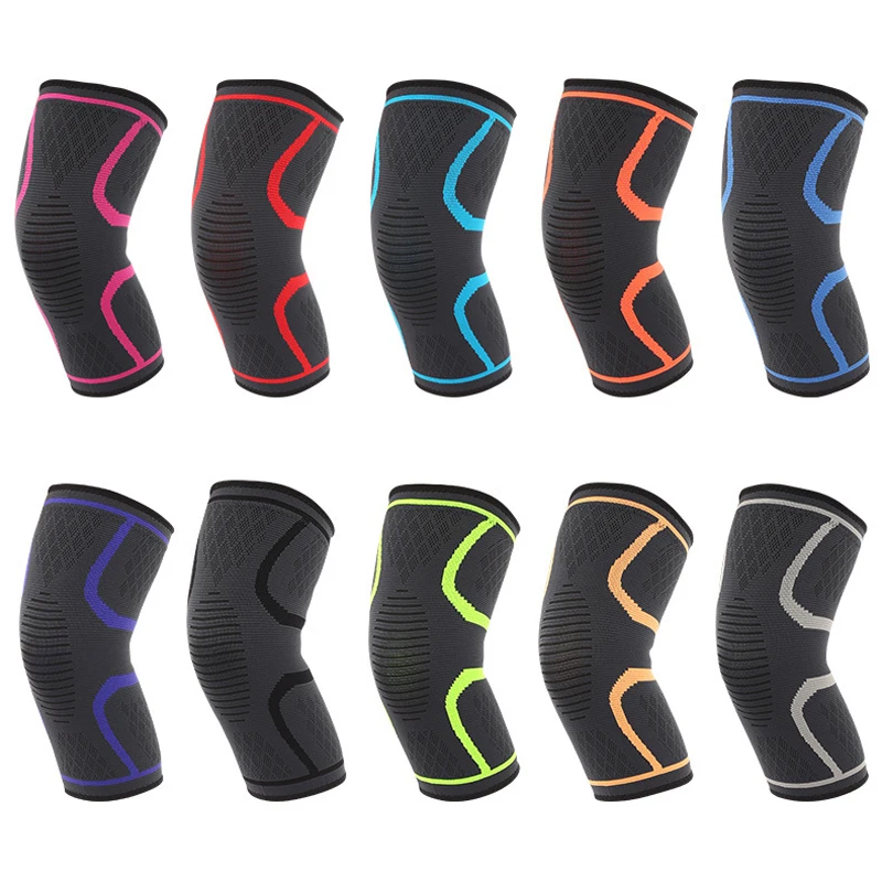 Customized Breathable Elastic Nylon Sport Knee Sleeve Support knee pads Guard Outdoor Sports Protector Knee Support Brace