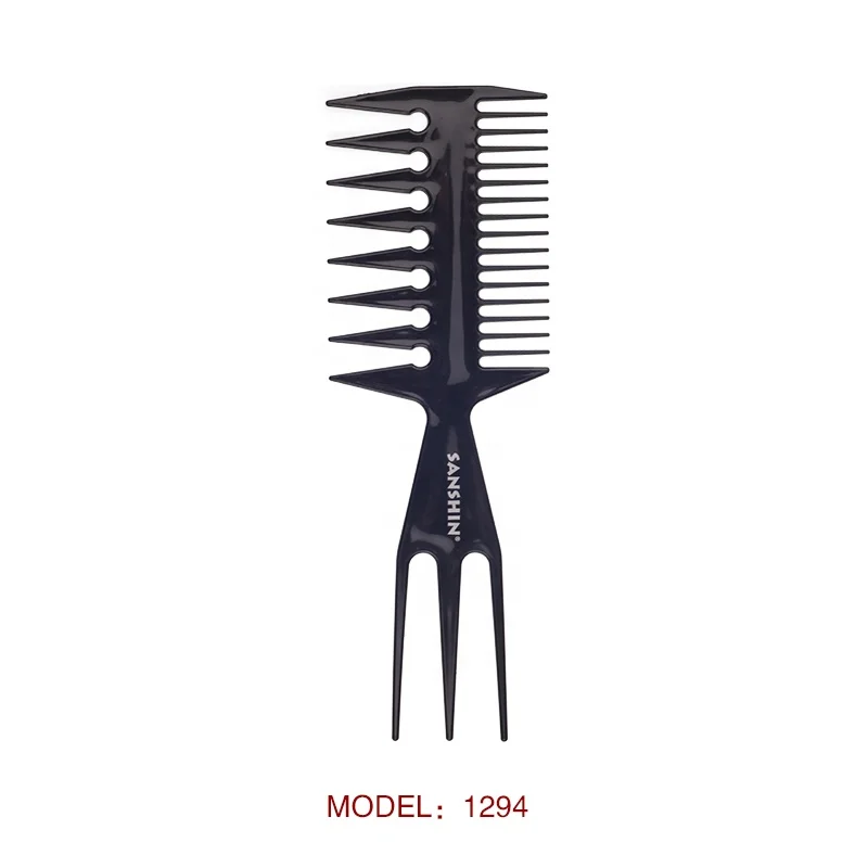 Professional Multifunctional Wide Tooth Styling Comb for Hair Stylists for Barber Shop Beauty Salon Home Use with Plastic Handle