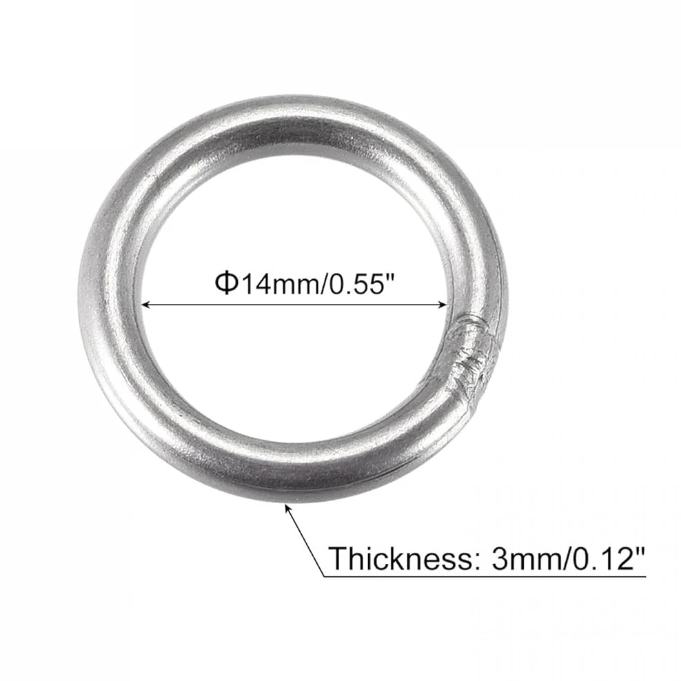 Stainless Steel Belt Buckle D Ring Heavy Duty Welded O Shape Ring for Climbing