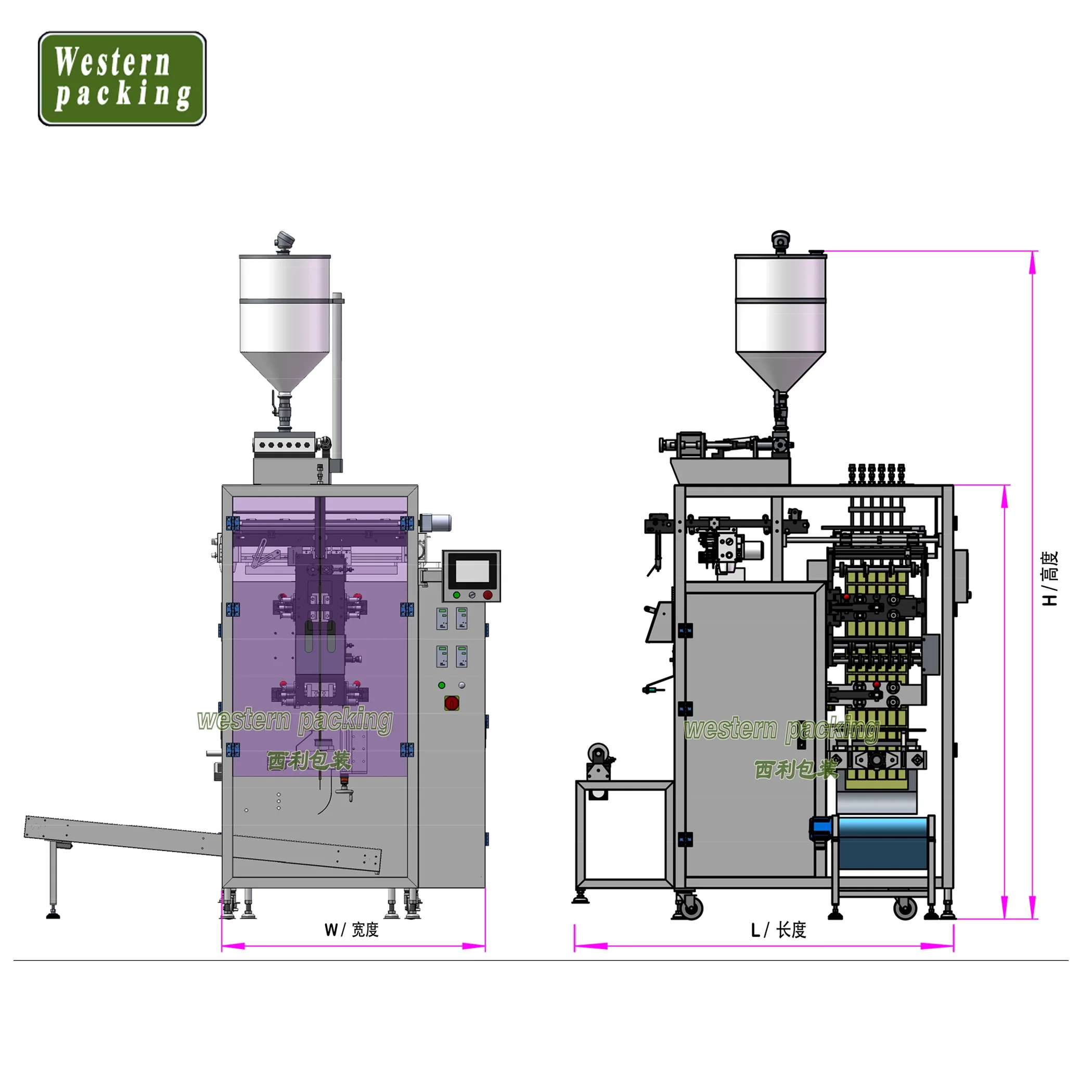 multi-lane shampoo sachet packing machine/  liquid soap sachet packing machine