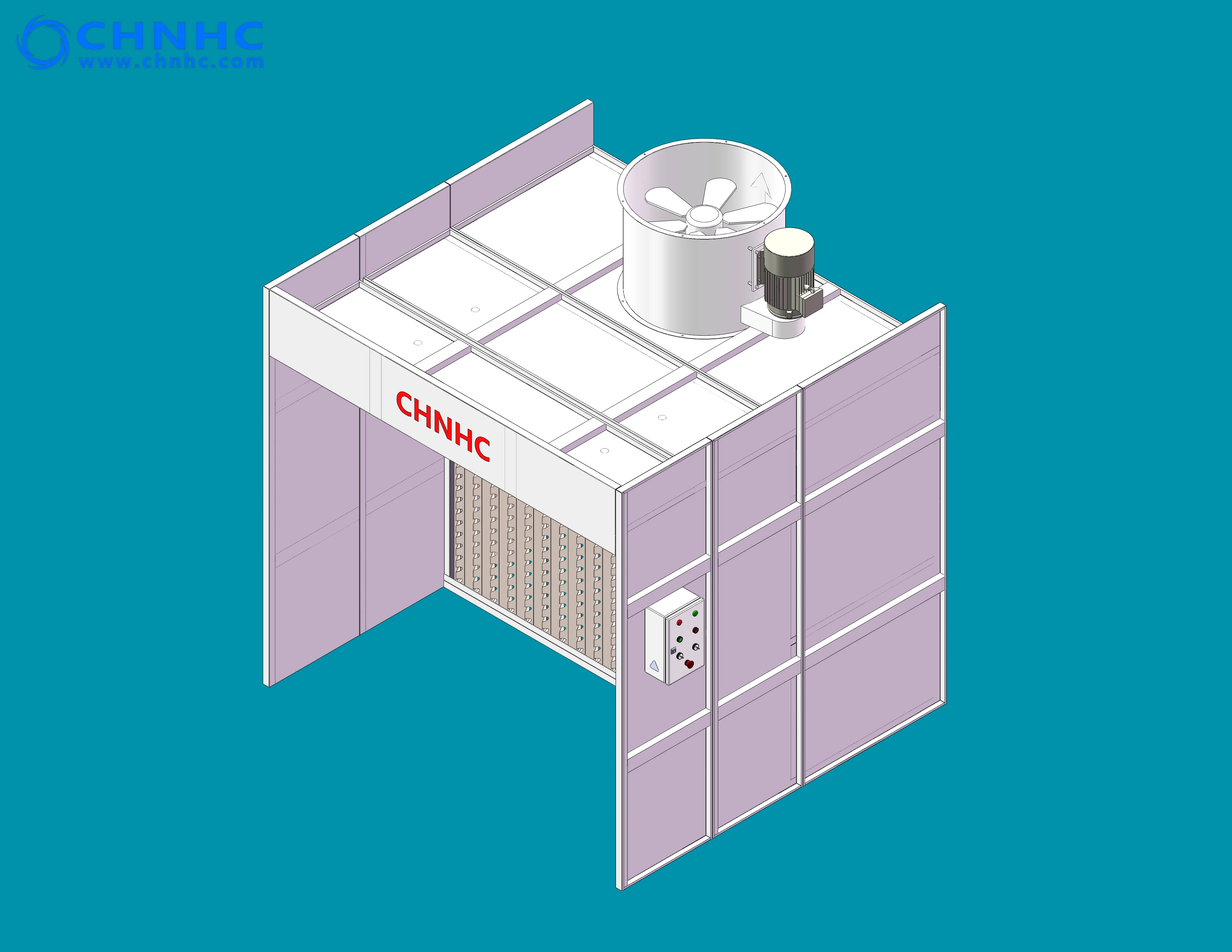 Open face spray booth  Front Industrial Spray paint booth  for Furniture or Small Part