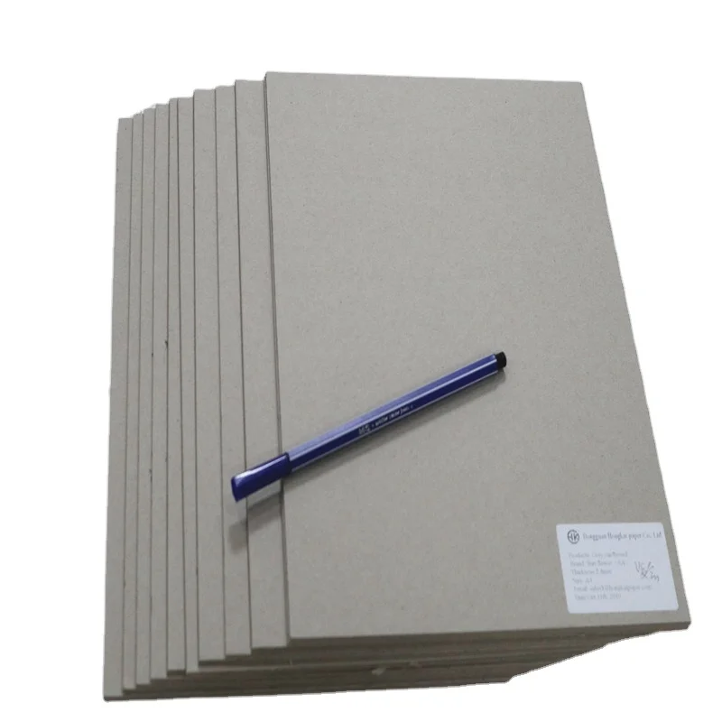 Wholesale Cheap Price Free Samples Grey Board 1mm to 5mm Customized Size Grey Chipboard Hard Stiffness Paper Board in sheet