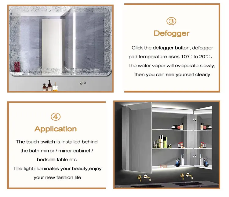 Double touch button sensor capacitive touch switch 5A touch sensor light switch with digit clock and temperature display