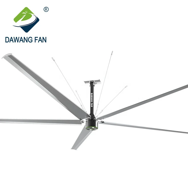 DAWANG FAN PMSM Motor 7.3m Wave Blade Big HVLS Ceiling Fan for Commercial/pmsm motor fan