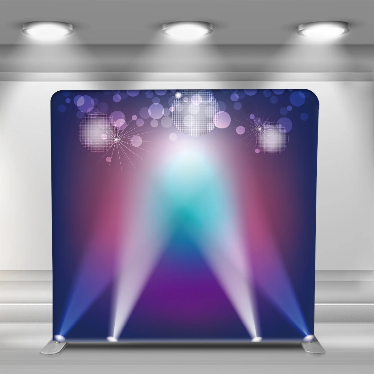 Custom Printed Tension Fabric Potable Straight Photo Booth Backdrop Customized Background for Photography