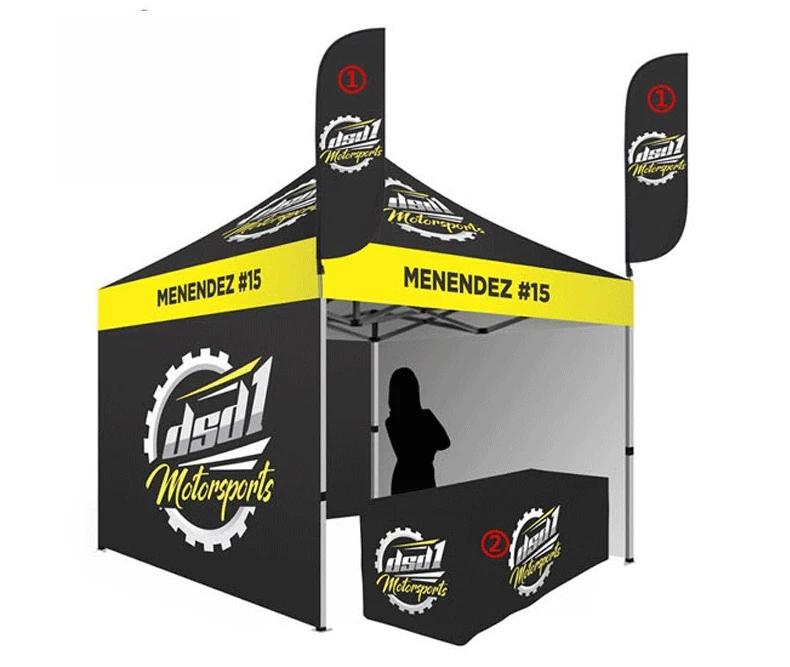 Advertising Trade Show Marquee Tents Custom Instant Promotional Branded Printed Gazebos Folding Canopy Tent
