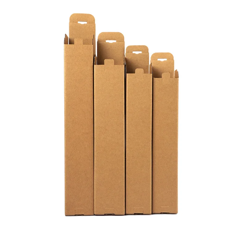 wholesale 41-44CM kraft paper box buckle bottom packaging box umbrella dry flowers reed paper box