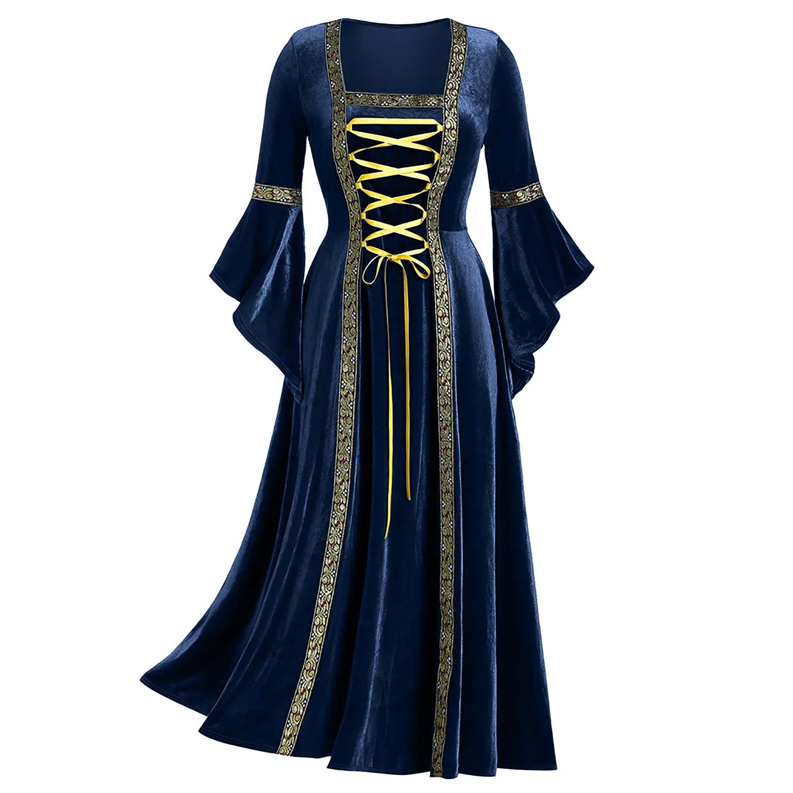 Casual Dresses Fashionable Temperament Long Sleeved Slim Fit Ruffle Edge A-Line Dress with Long Skirt