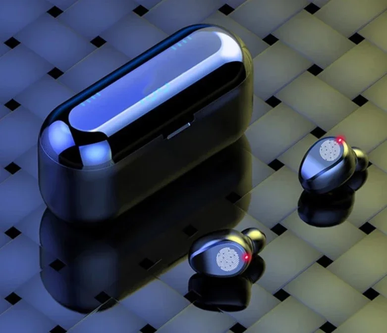 настоящим стерео Auriculares BT 5,0 водонепроницаемый IPX7 Беспроводная гарнитура наушники-вкладыши TWS с F9-5 с дополнительным