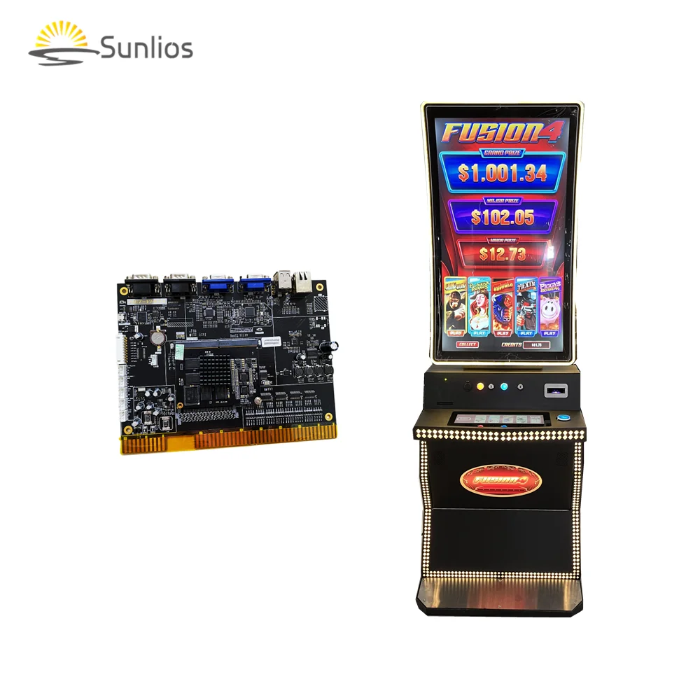 Hot Selling Customized 32' 43' Curved Screen Game Machine Cabinet Fusion 4 Game Board Kits