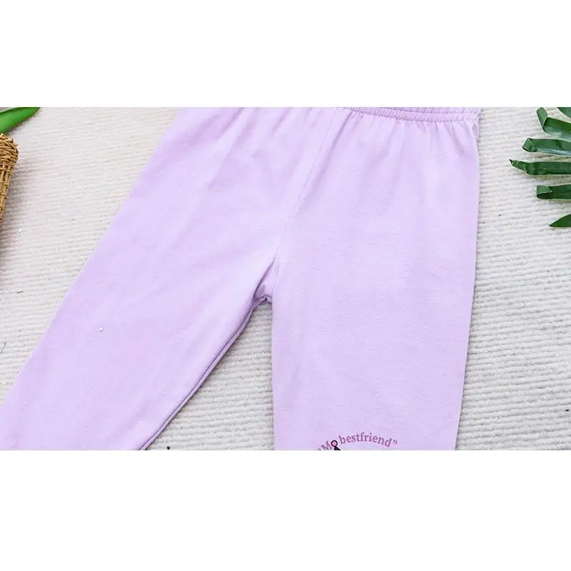 2024 Girls Summer Cartoon Cute Stretchy Capri Leggings