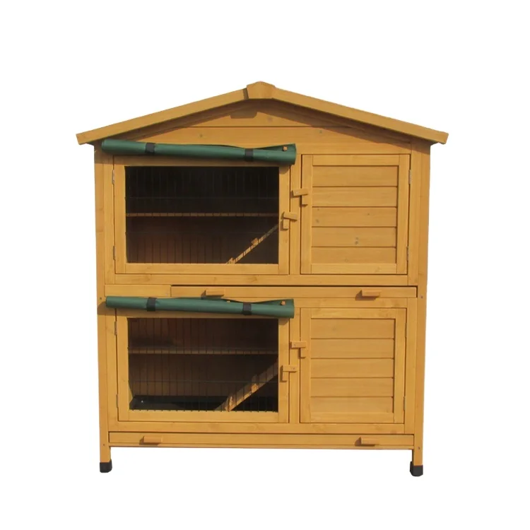 Hight Quality Flat Pack Wooden Rabbit Hutch bunny cage pet house for small animal