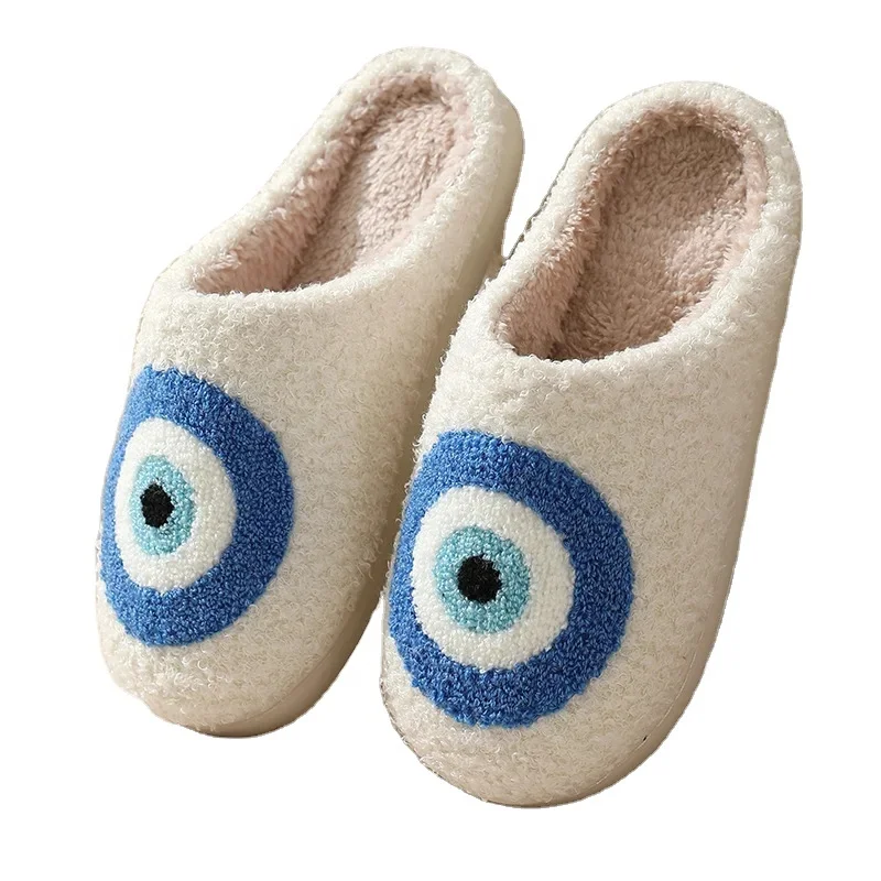 Germany Winter Thick Bottom Plush Home Slippers Fleece Coral Velvet Bedroom House Shoes Soft Warm Indoor Slipper for Men Women