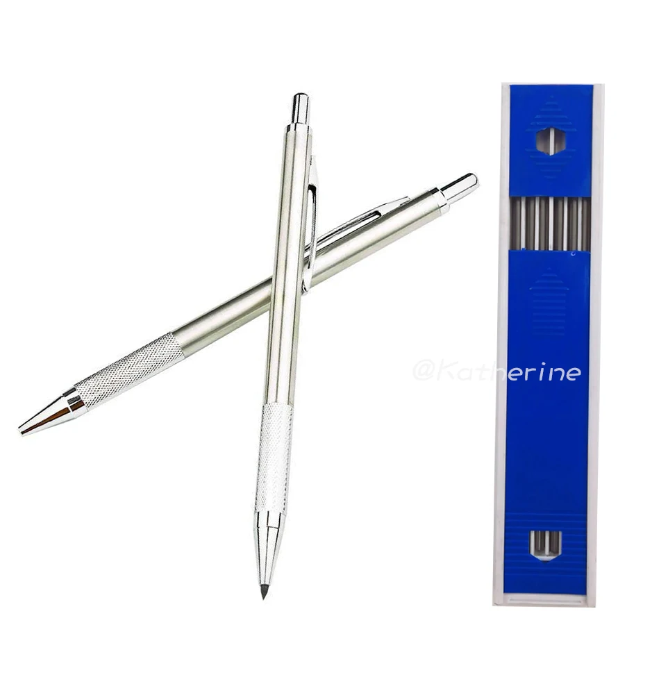 2.0 mm Stainless Steel Metal Sharpener Automatic Mechanical Drafting Pencil Holder for Drawing Carpenter Crafting Art Sketching