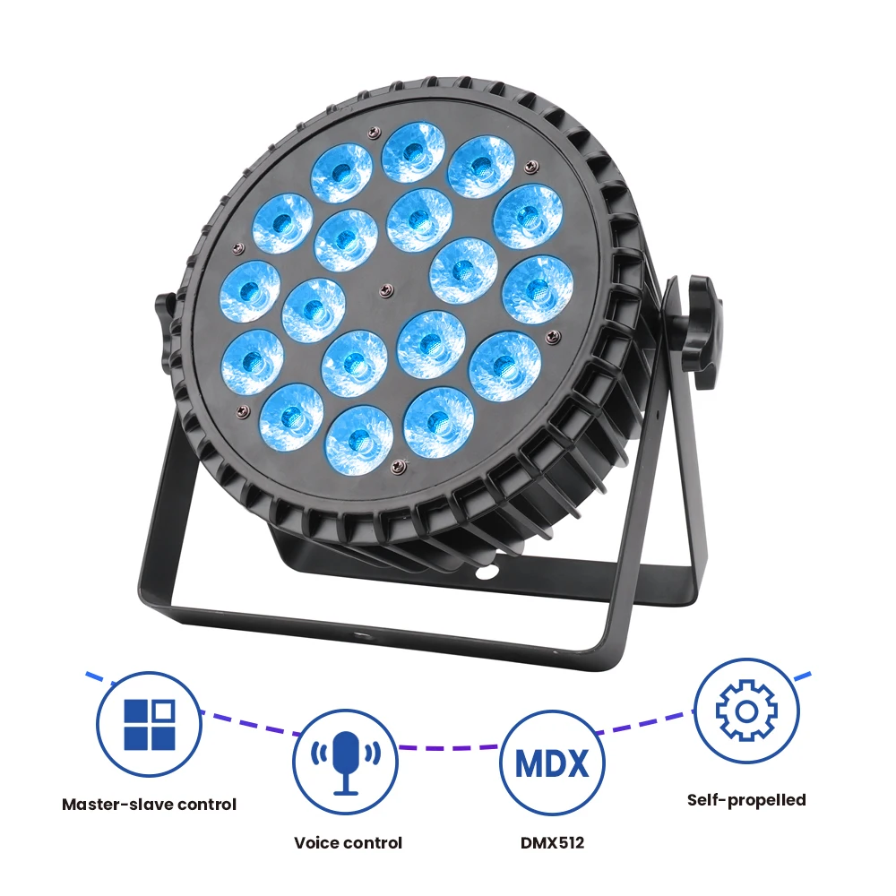 18*10W Dj Light Aluminum Uplights Par Can Light RGBW 4in1 Luz Par LED DMX Disco Lights Event Stage Effect Luces Para Discoteca