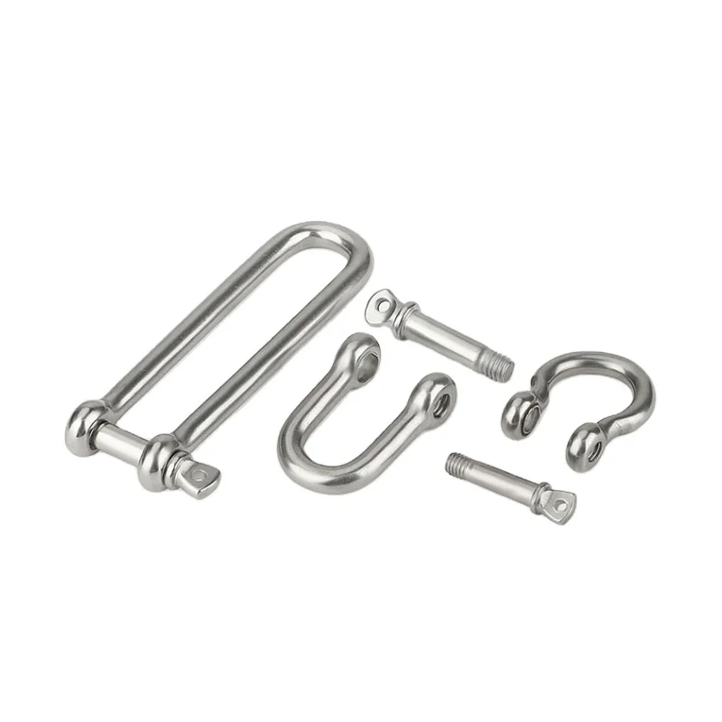 High Quality Stainless Steel Heavy Duty Bow Lifting Shackles with Safety Bolt Pin