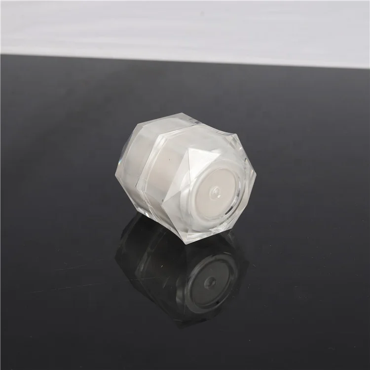 Factory Oem Free Sample Customized Transparent 5g 10g 15g 30g 50g Pp Diamond Jars Plastic Cosmetic Jars for Cream