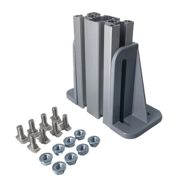 Durable Fixed Base Floor Mount Base Plate for T slot Aluminum Profile