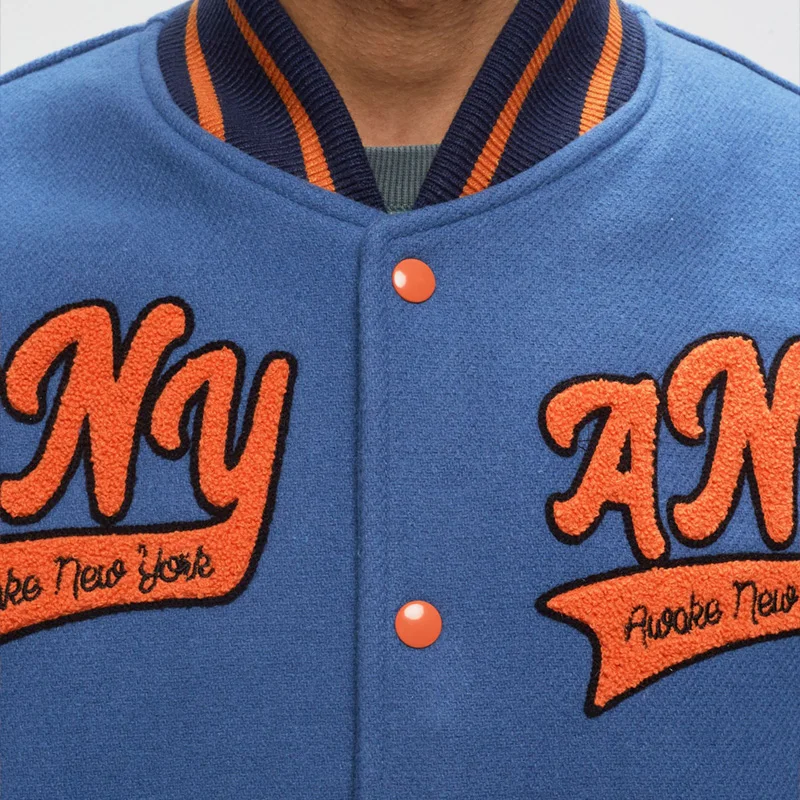 YUJIA LOW MOQ Custom Cotton Button Up Mens Sherpa Jackets For Winter Mens Plus Size Custom Baseball Varsity Jackets Men