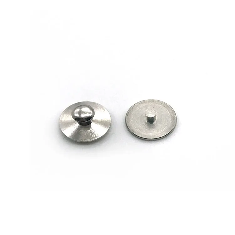 Stainless steel custom Round Head press rivet back ball stud for rubber strap