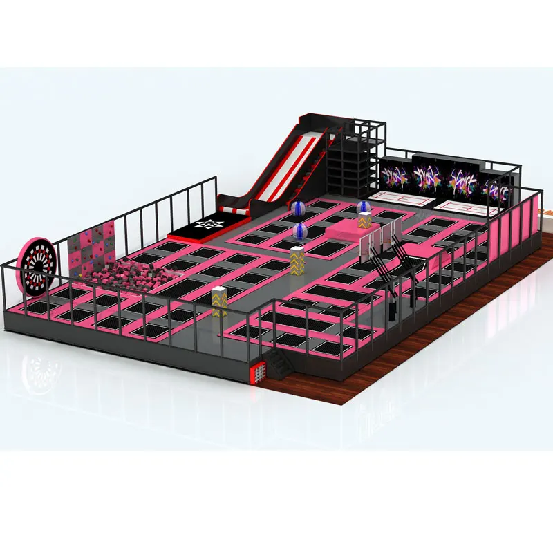 Professional Customized Commercial Indoor Trampoline Park Equipment Free Jump Soft Edged Outdoor Playground for sale