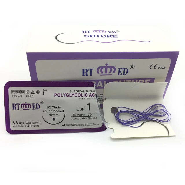 PGA Absorbable Sutures Surgical Suture needle suture thread