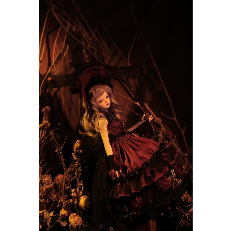 Shuga Fairy 1/4 Bariy BJD Doll  Vintage Lolita Red Skirt Sweet Smile Expression For Fairy Style Jointed Doll Gifts