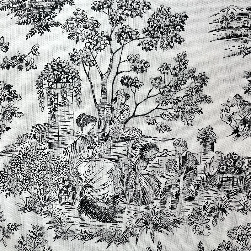 100% Cotton Reactive Printed Illustration Design Homespun Fabric for Garment and Home Textile