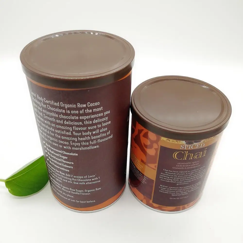 Round disposable plastic can easy open food container with PE lid cover