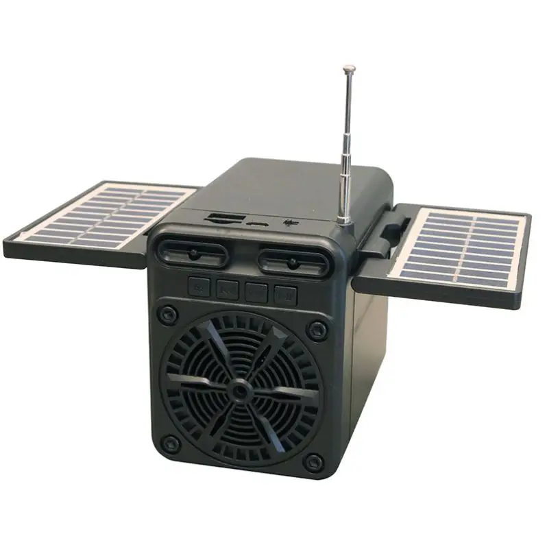 X9  fm radio blueteeth speaker with double solar panel usb tf card player lithium recharge battery