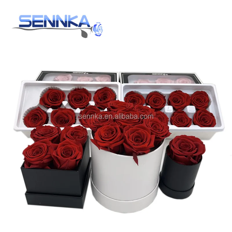 Factory directly Preserved roses with scented Candle box wholesale preserved flowers long lasting roses for Valentines day