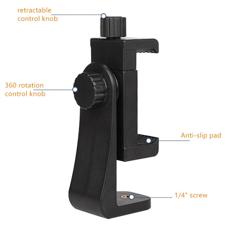 Vertical Horizontal 360 Rotatable Retractable Mount Cell Phone Tripod Holders Clamps Clip Phone Holder for Motor Bike GoPro