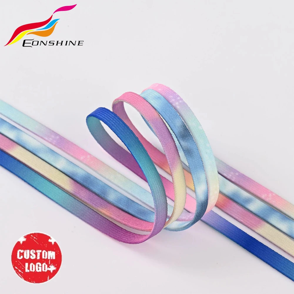 Wholesale Custom Shoelaces with Logo Printed Pattern Shoe Laces Tube Flat Custom Shoe Lace