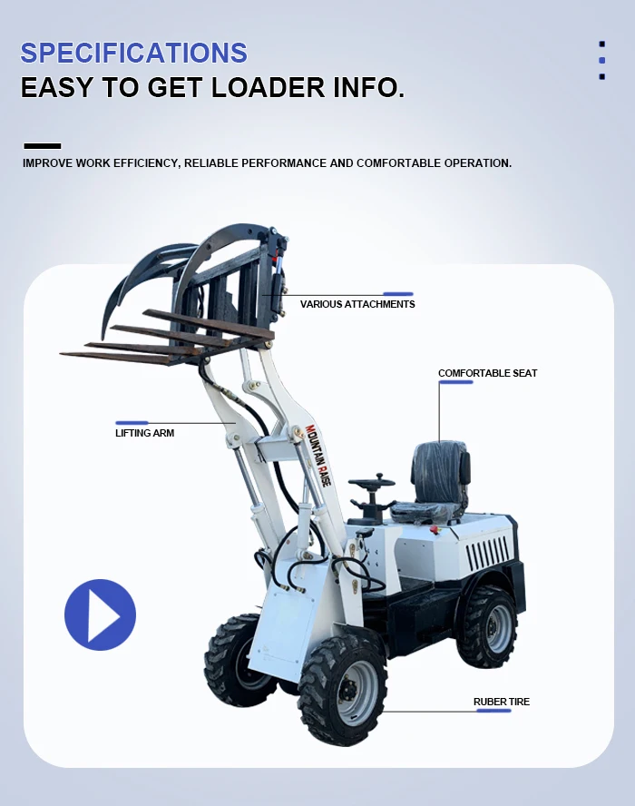 400kg Electric mini loader for farm 