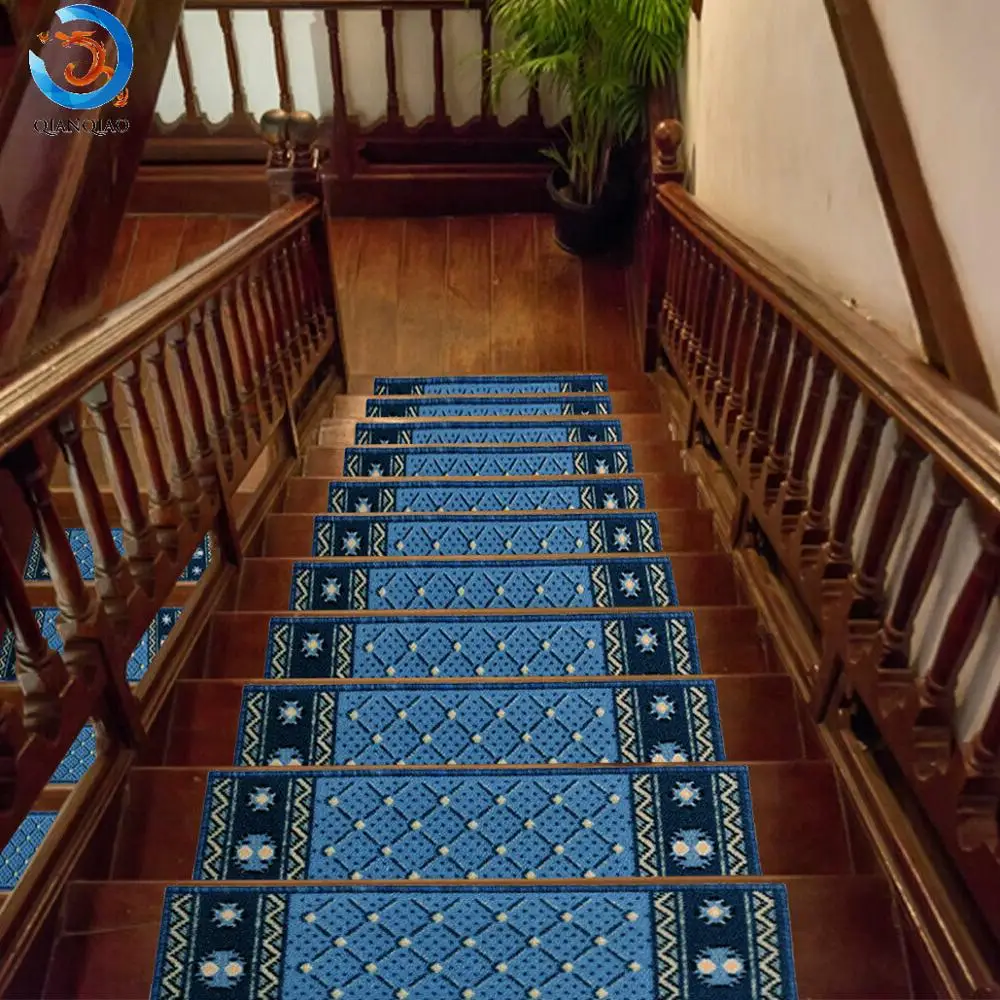 Self Adhesive Indoor Stair carpet flooring stair tread mat for home and hotel