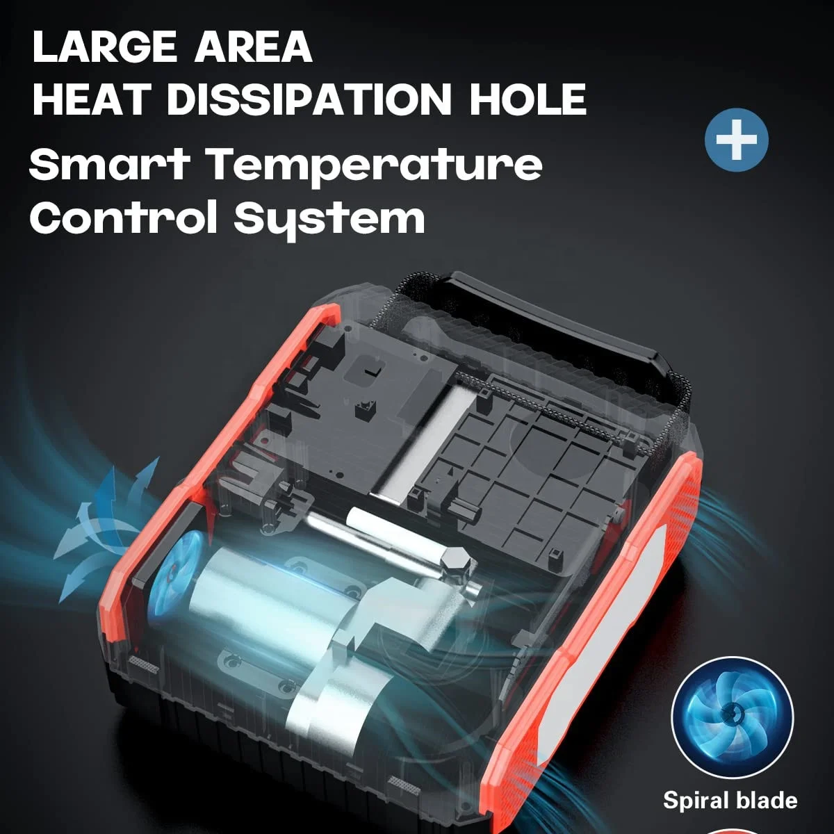 Car Jump Starter With Air Compressor 2000A Peak 23800 Mah 12V Flashlight Portable Car Jump Start With Air Compressor