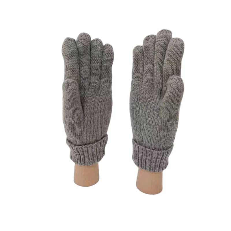 The Best T3 Fleece lined outdoor five finger jacquard knitted gloves (1600349863327)