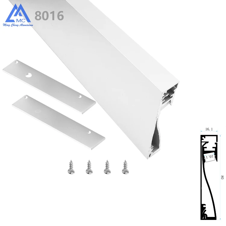 High quality wall foot line profile  6063-T5 skirting aluminium profile for led strips aluminium led channel