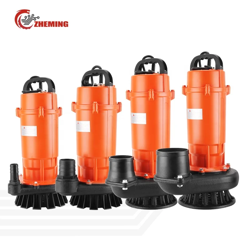Submersible pump 220v60hz750w caliber 1 inch aluminum wire high head and large flow aluminum shell agricultural submersible pump