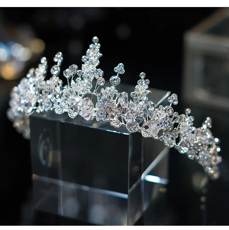QUEENS GOWN  crystal hair accessories bridal crown wedding  head piece