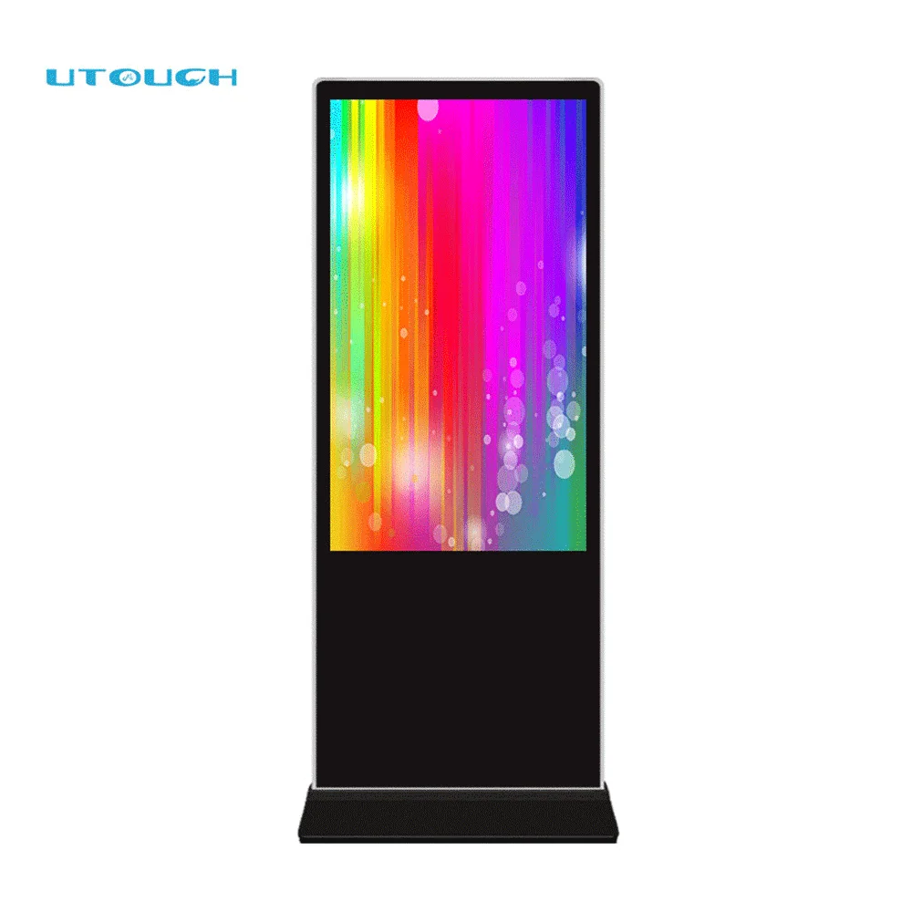 Android & Wins LCD touch screen digital signage kiosk advertising player ecran publicite screen advertising for gallery