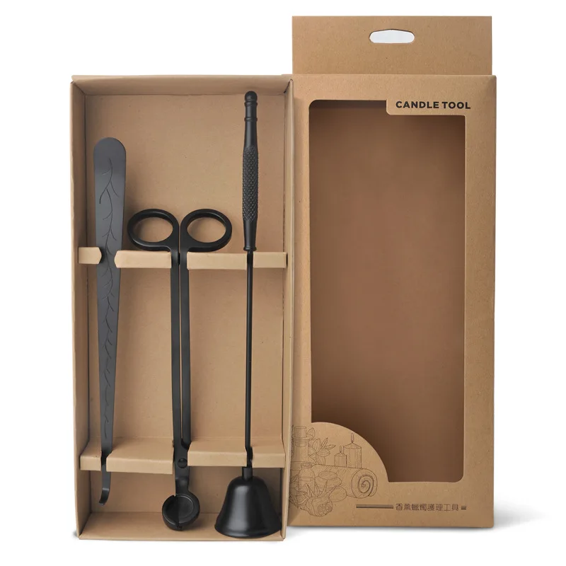 
Оптовая продажа, поднос для свечей, фитиль, Диппер, триммеры, набор аксессуаров для ухода в коробке 