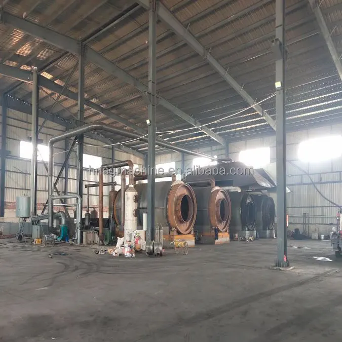 Professional factory batch type pyrolysis equipment waste plastic/tyre/rubber pyrolysis