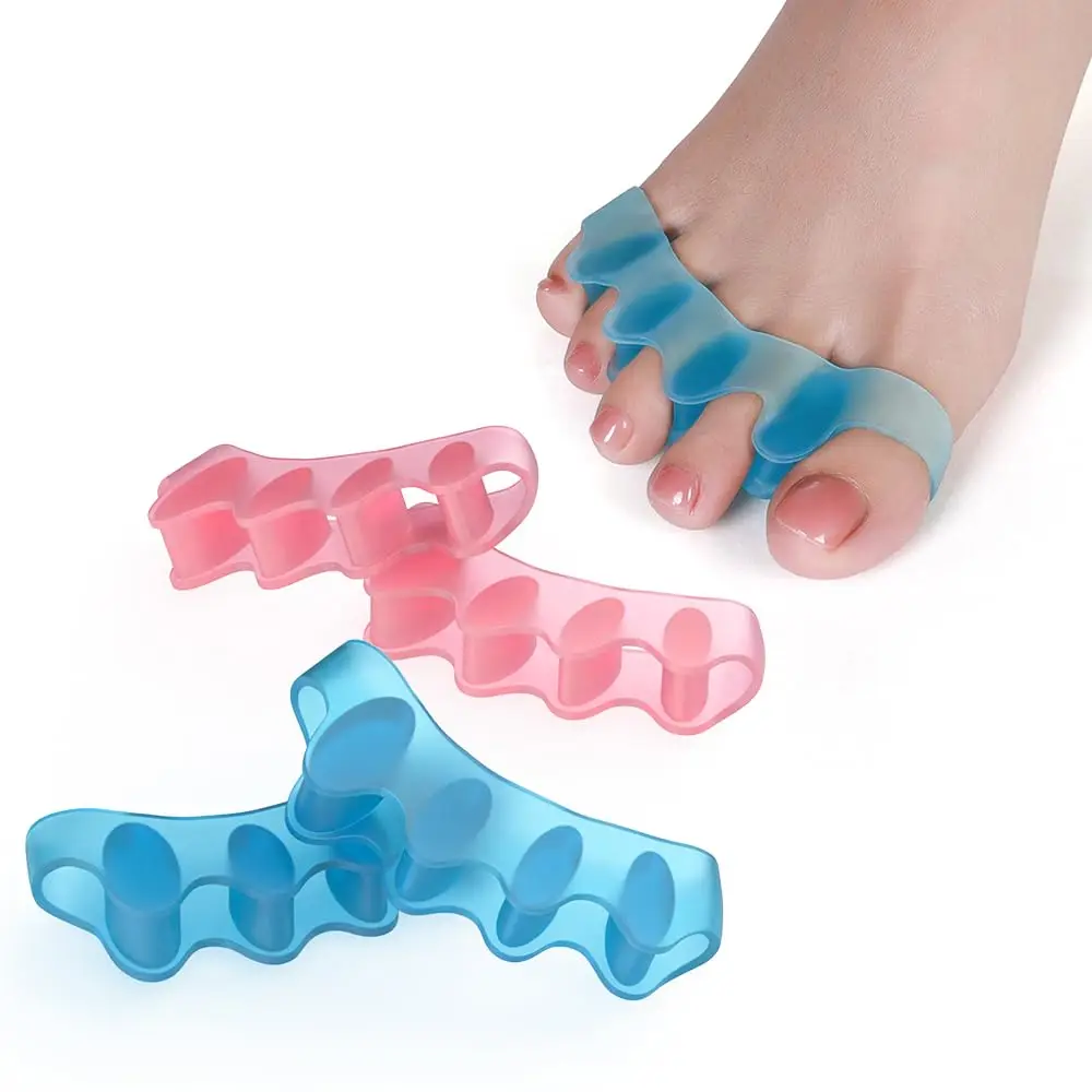 Silicone gel big toe straightener spacers pedicure hallux valgus bunion corrector toe spreaders spacers toe separators for feet
