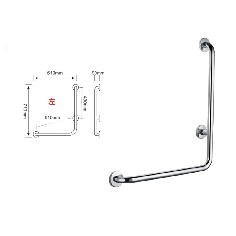 Высокое качество OEM накатки складной поручень из нержавеющей стали