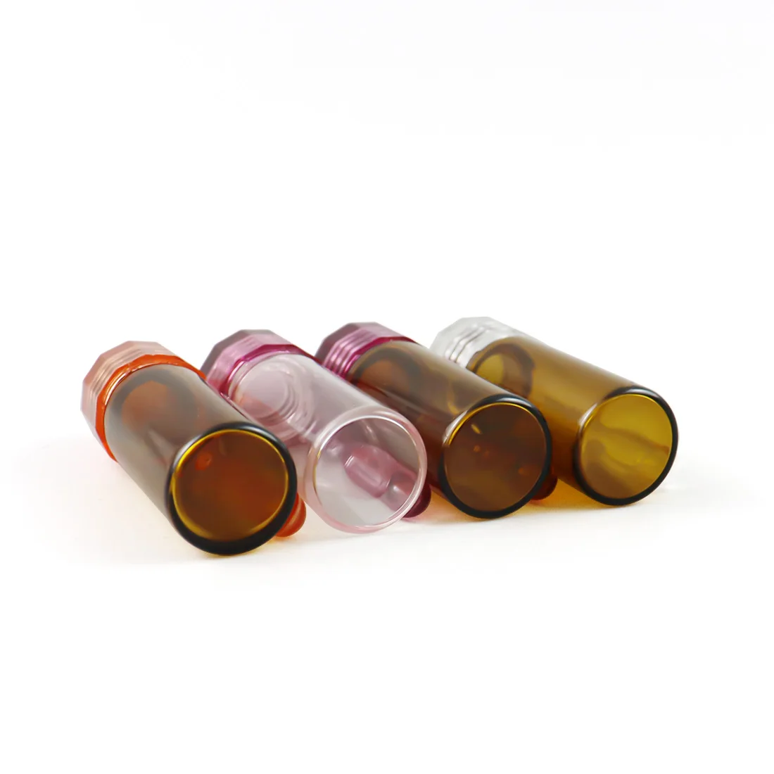 2022 new 4ml 2ml  glass bottle with medicine spoon glass pill box  glass pipe bottle capsule storage container wholesale