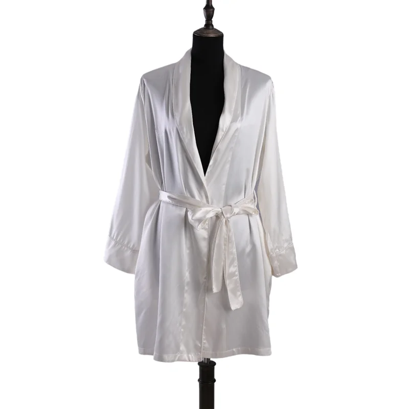 30 Momme 100% Pure Silk Robe for Women Pure Color Long Kimono Bathrobes Soft Nightgown