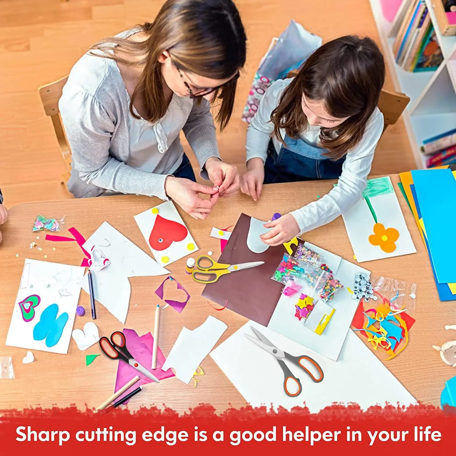 Hot Sale Durable Scissors Tpr Handle Stainless Steel Paper Cutting Office Tailor Scissors Multifunctional Household Tool