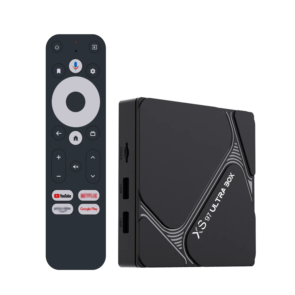 2025 Новое поступление оптовая продажа новых материалов Amologic S905W2 XS97 ULTRA BOX Voice Control 4K * 2K 60Fps Smart Tv Box