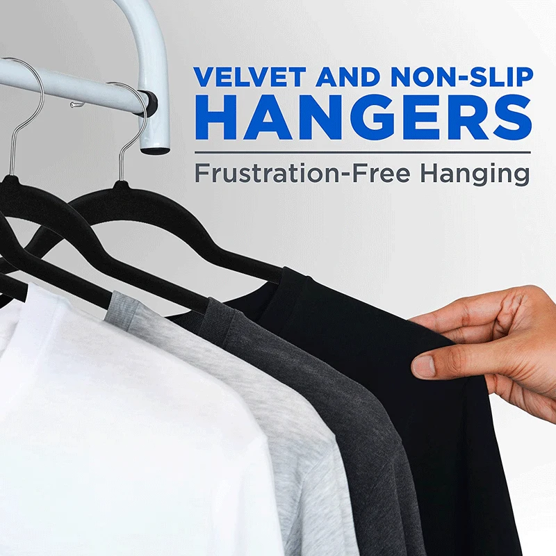 Wholesale luxury Non-Slip Silvery Hook Velvet&Fabric hanger 28cm 45cm for kids adult Clothes Coat flocking Hangers